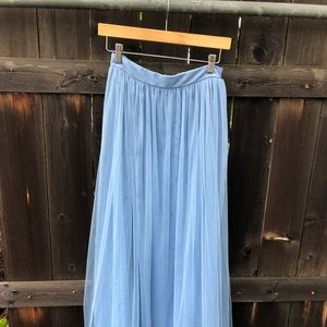 Tulle skirt, dusty denim blue